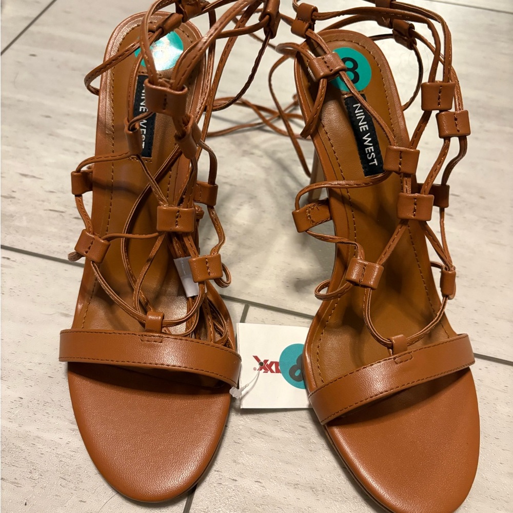Nine West Women's Brown Strappy Sandals